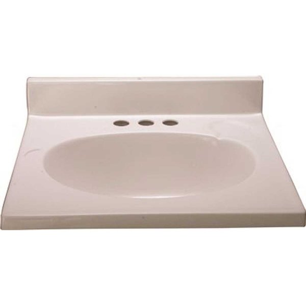 Premier 37 in. x 22 in. Custom Vanity Top Sink in Solid White 112007